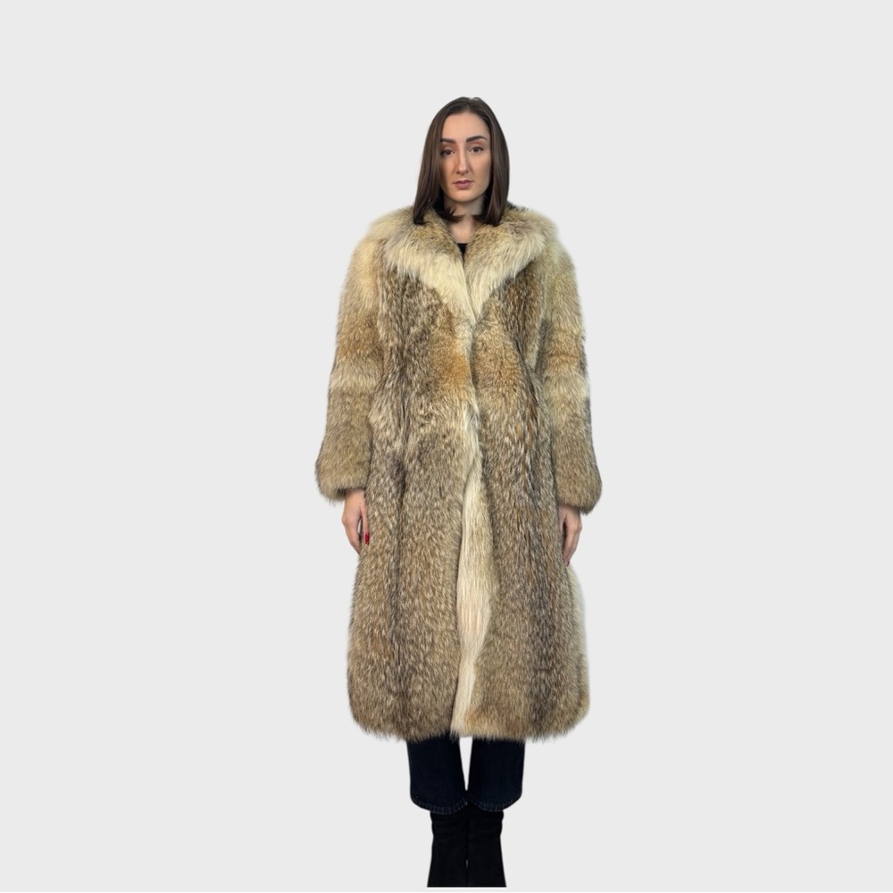 Women's Vintage Wolf Fur Coat